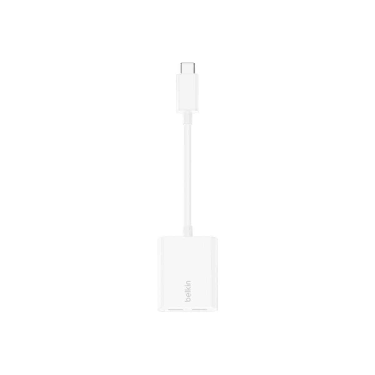 Belkin ROCKSTAR Dual USB-C Audio + Charge Adapter - White