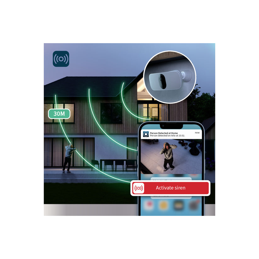 Arlo Floodlight Outdoor Security Camera - Black - iSTYLE.bg