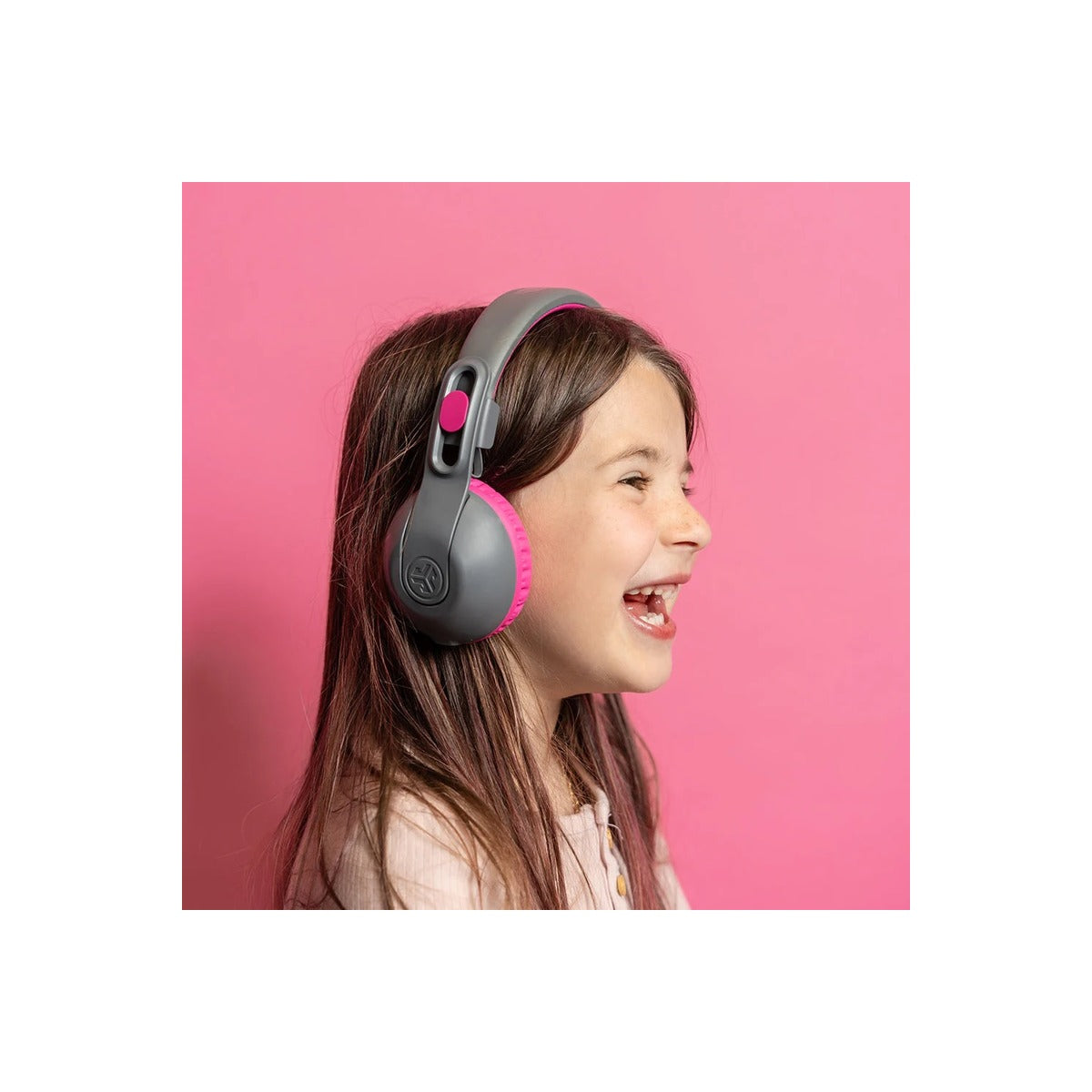 JLAB JBuddies Studio 2 Kids Wireless Headphones - Gray/Pink