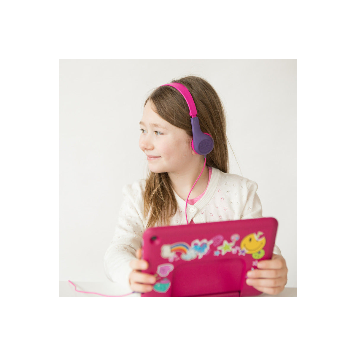 JLAB JBuddies Pop Wired Kids Headphones - Pink