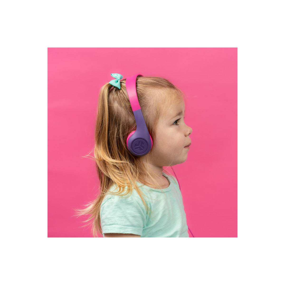 JLAB JBuddies Pop Wired Kids Headphones - Pink