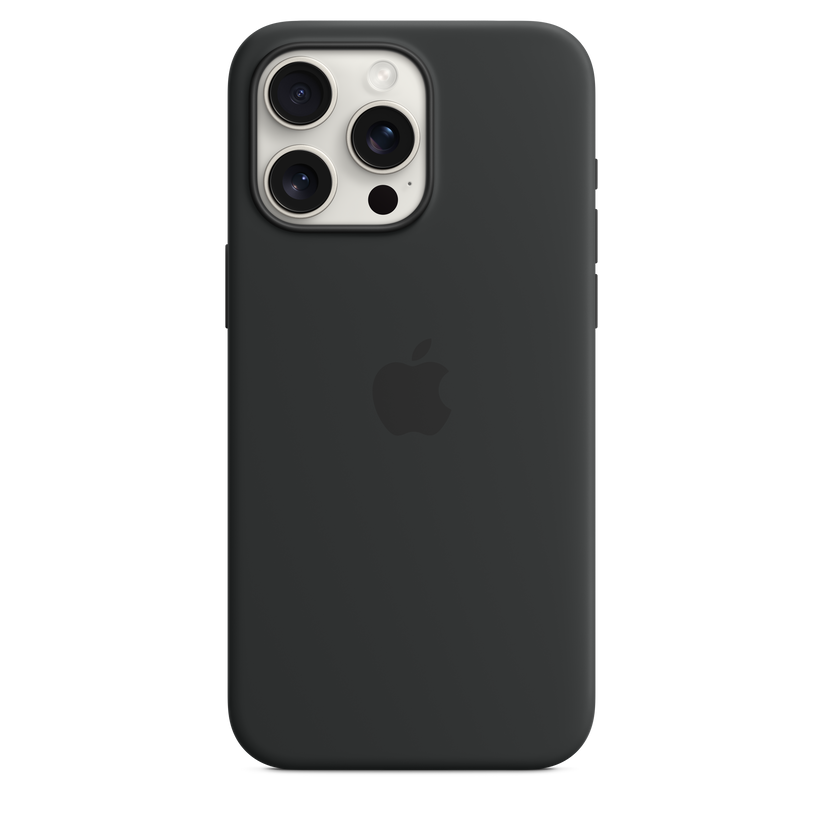 iPhone 15 Pro Max Silicone Case with MagSafe - Black - iSTYLE BG
