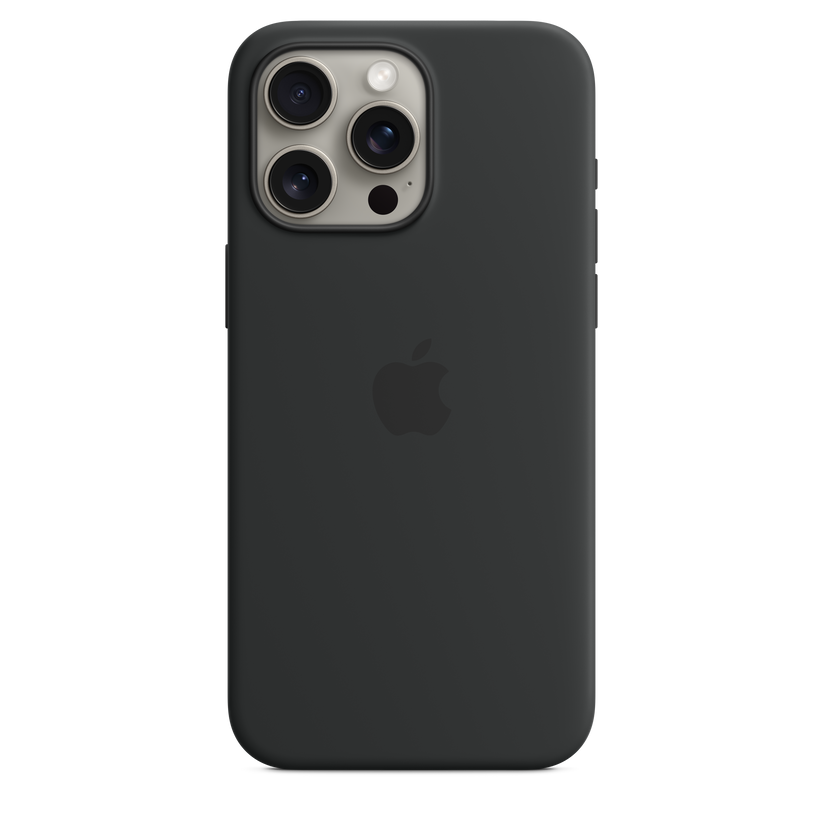 iPhone 15 Pro Max Silicone Case with MagSafe - Black - iSTYLE BG