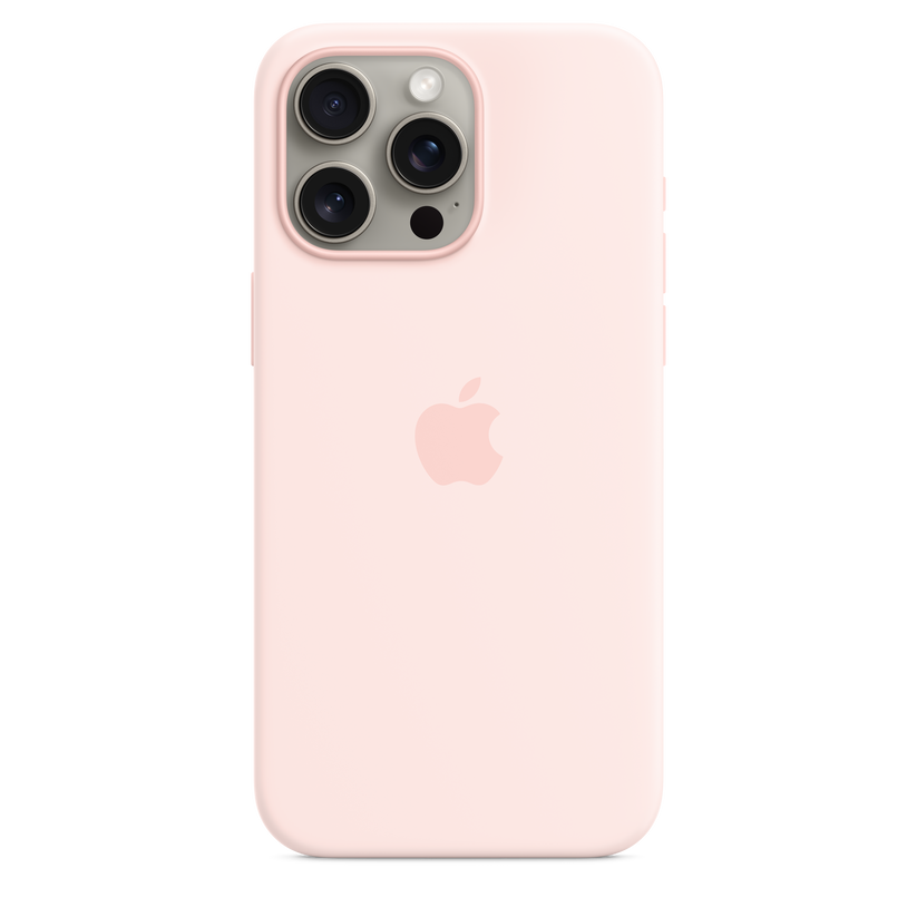 iPhone 15 Pro Max Silicone Case with MagSafe - Light Pink - iSTYLE BG