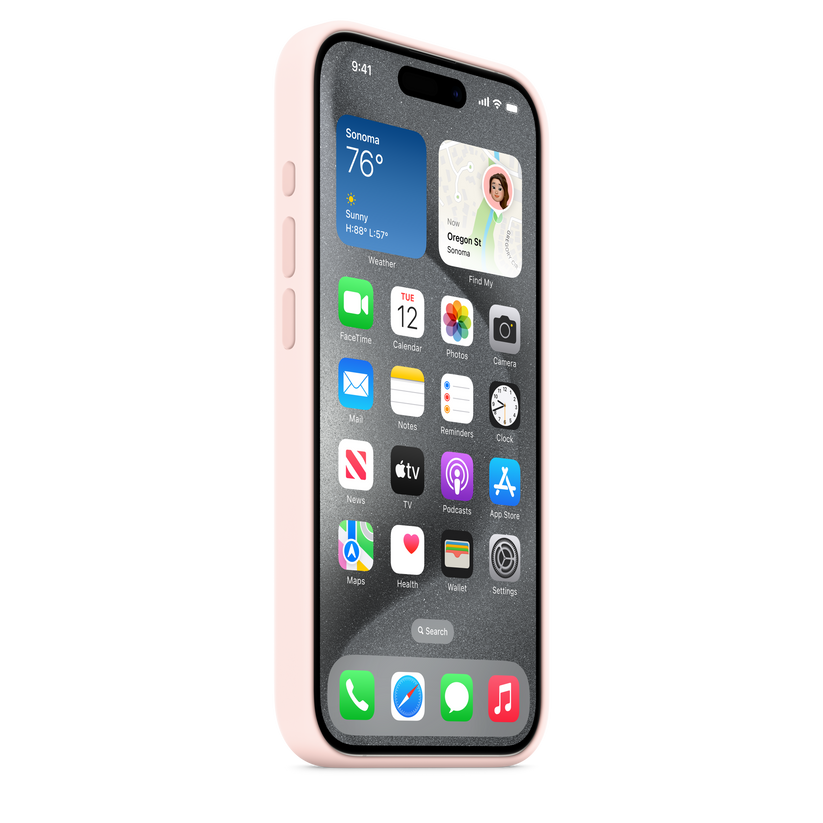 iPhone 15 Pro Silicone Case with MagSafe - Light Pink - iSTYLE BG