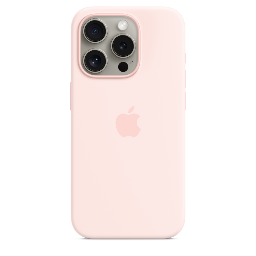 iPhone 15 Pro Silicone Case with MagSafe - Light Pink - iSTYLE BG