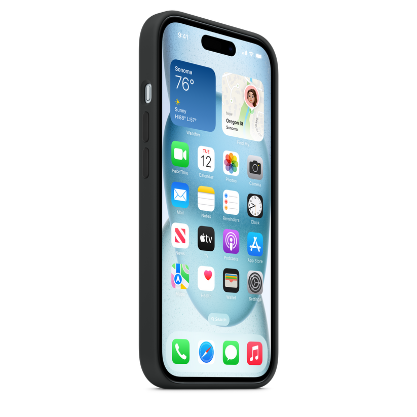 iPhone 15 Silicone Case with MagSafe - Black - iSTYLE BG