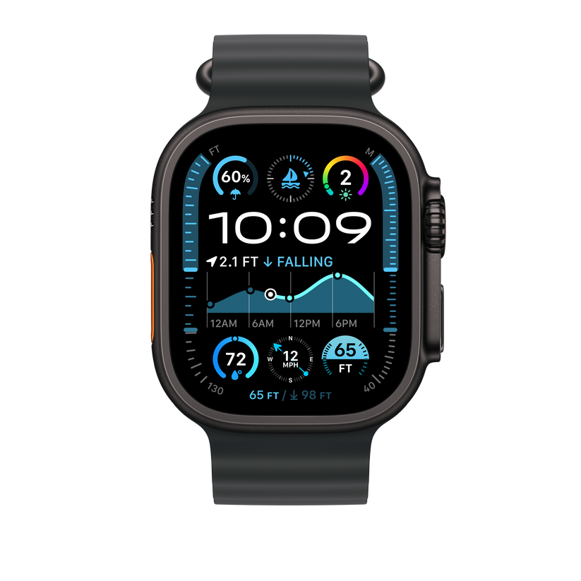 49mm Black Ocean Band - Black Titanium Finish - iSTYLE BG