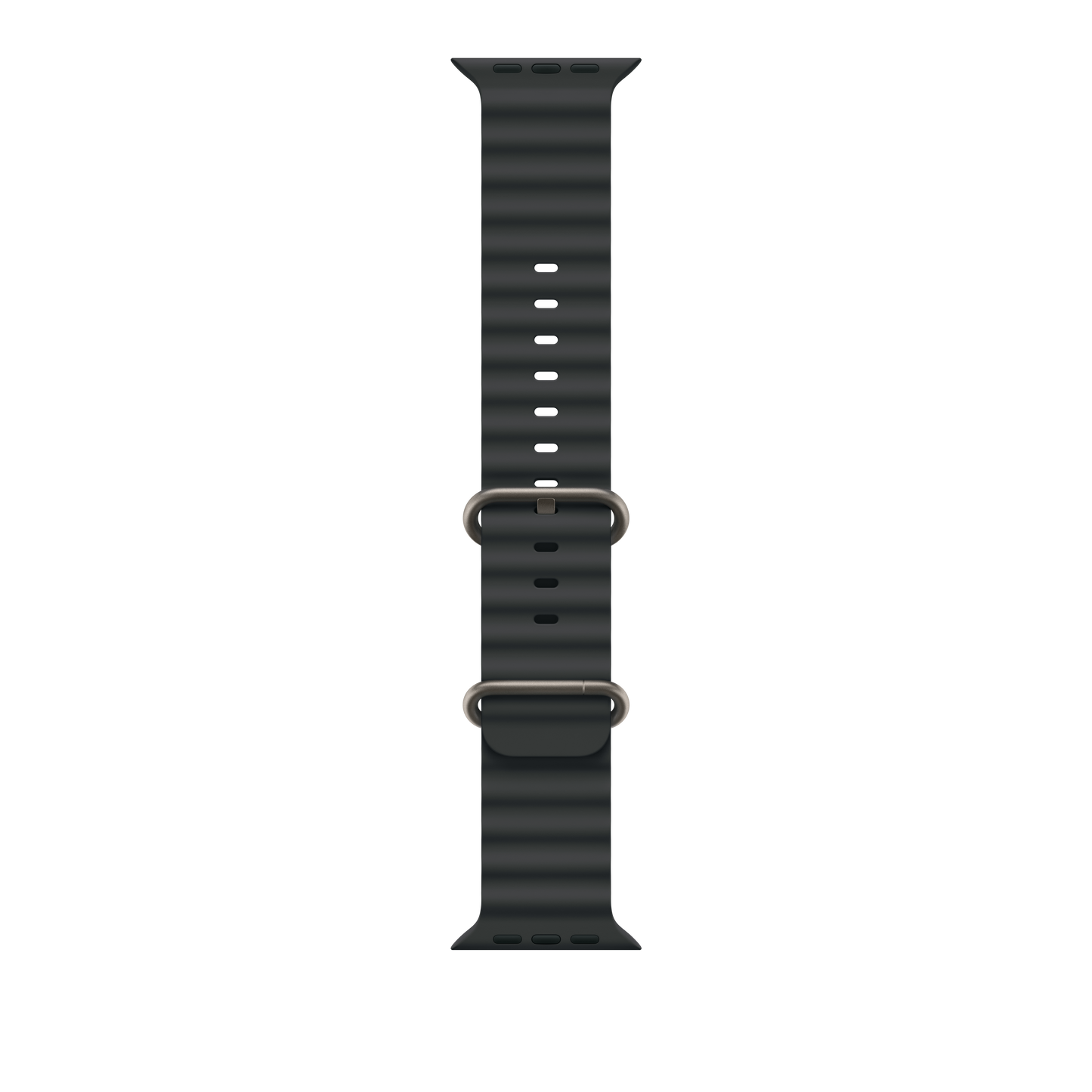 49mm Black Ocean Band - Natural Titanium Finish - iSTYLE BG