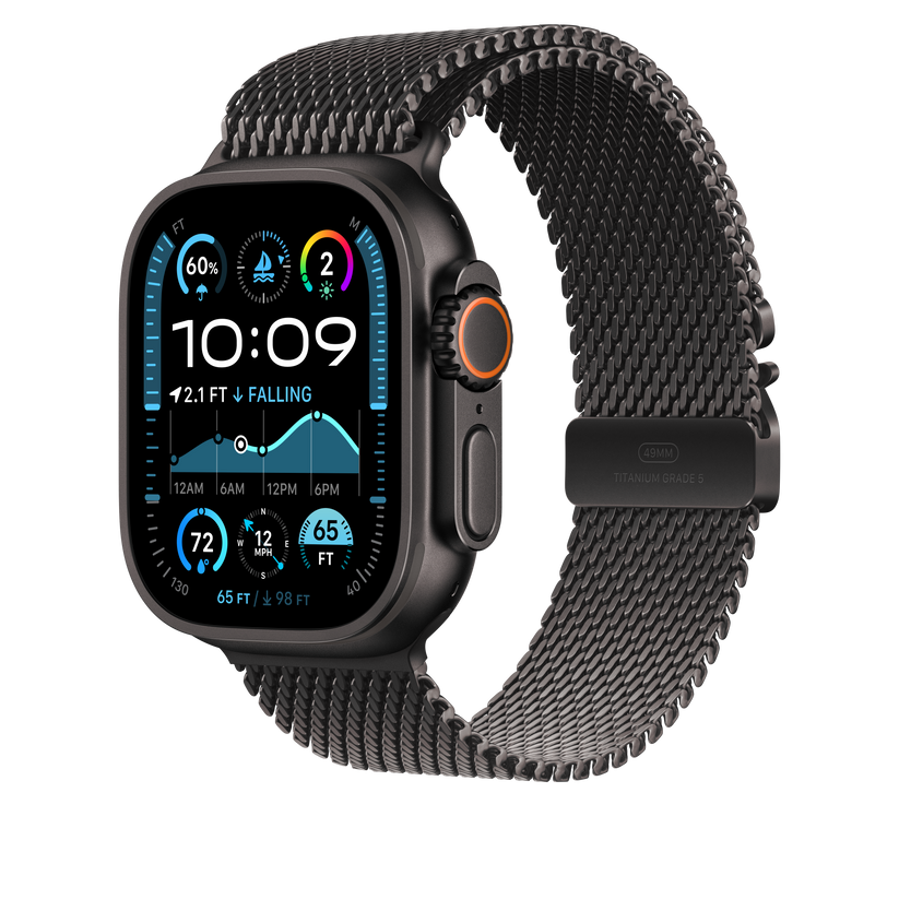49mm Black Titanium Milanese Loop - Medium - iSTYLE BG