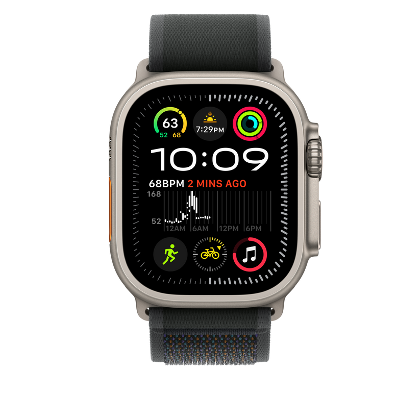 49mm Black Trail Loop - M/L - Natural Titanium Finish - iSTYLE BG