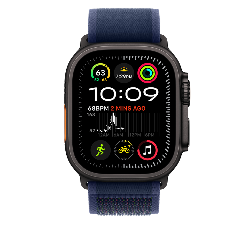 49mm Blue Trail Loop - M/L - Black Titanium Finish - iSTYLE BG