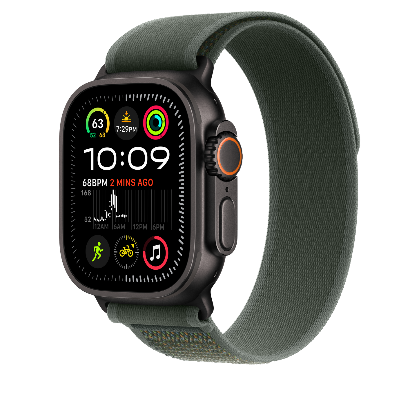49mm Green Trail Loop - M/L - Black Titanium Finish - iSTYLE BG