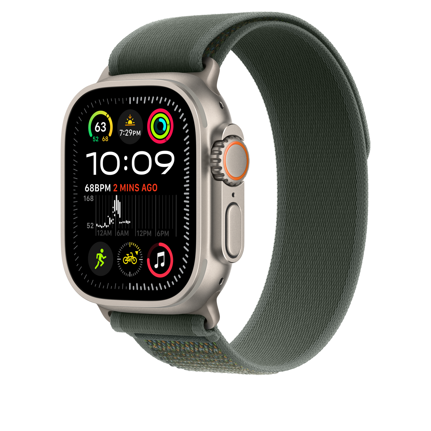 49mm Green Trail Loop - M/L - Natural Titanium Finish - iSTYLE BG