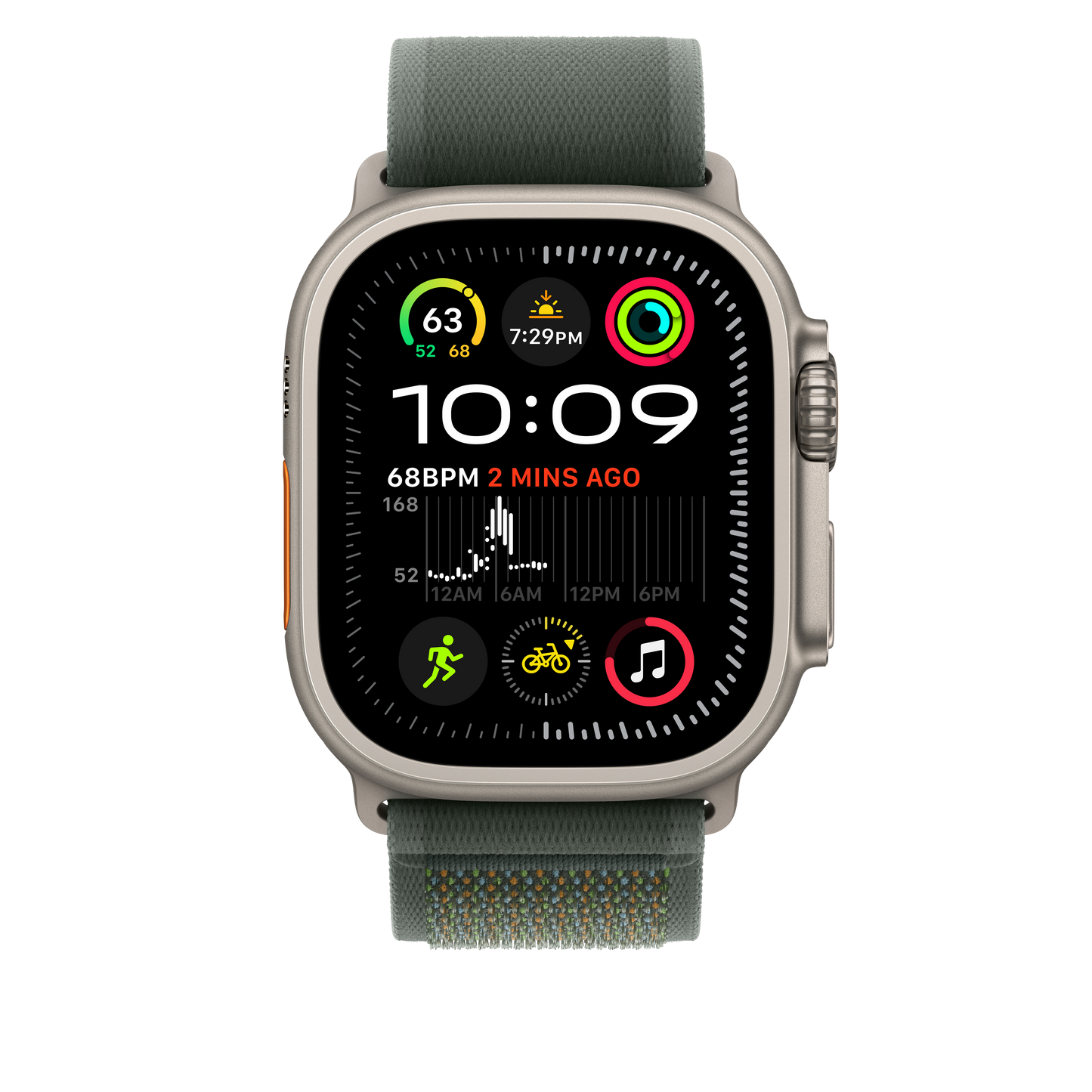 49mm Green Trail Loop - M/L - Natural Titanium Finish - iSTYLE BG