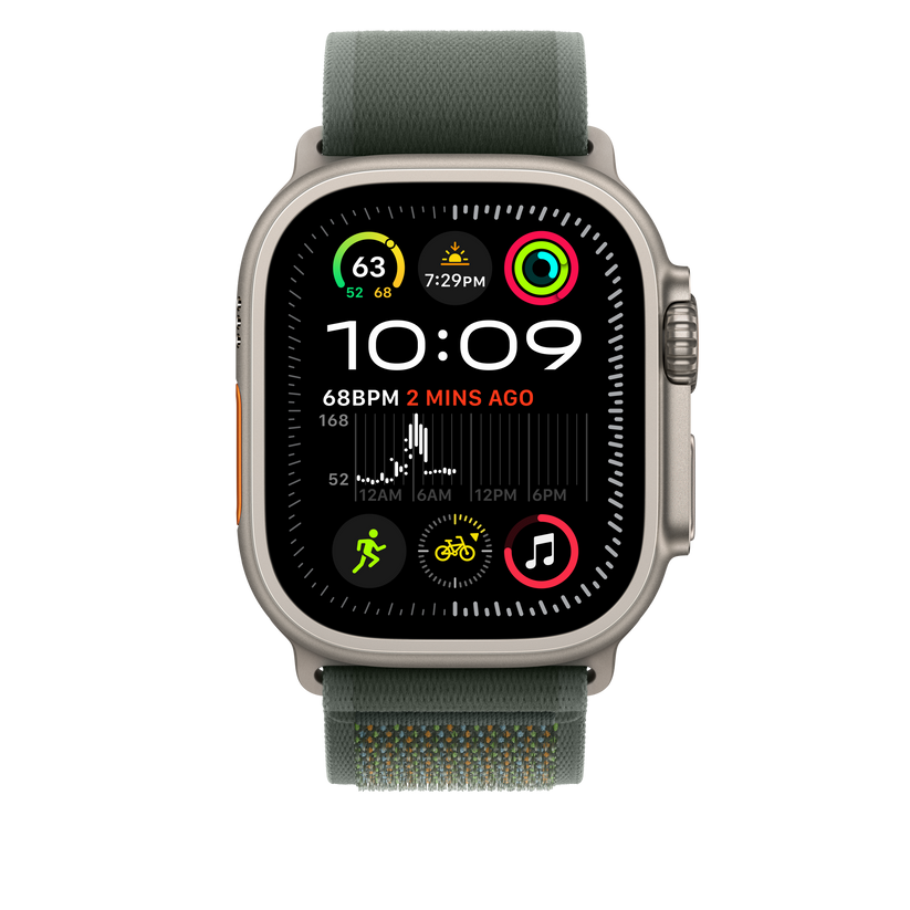 49mm Green Trail Loop - M/L - Natural Titanium Finish - iSTYLE BG