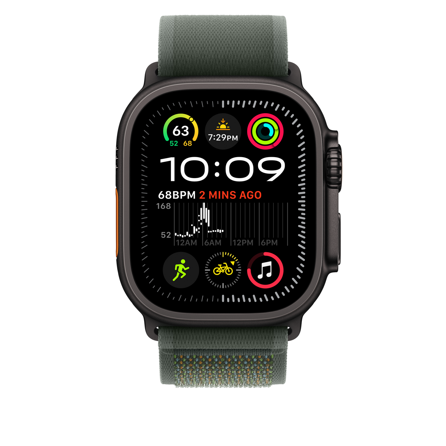 49mm Green Trail Loop - S/M - Black Titanium Finish - iSTYLE BG
