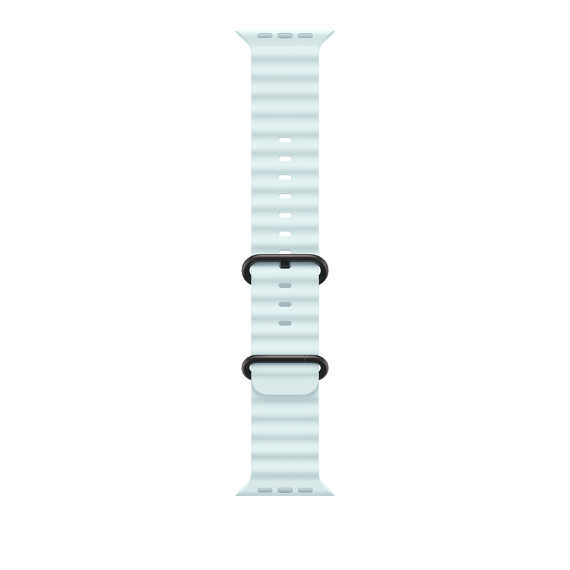 49mm Ice Blue Ocean Band - Black Titanium Finish - iSTYLE BG