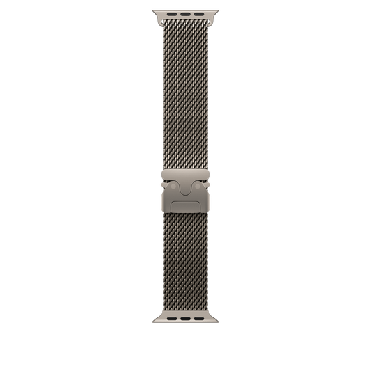 49mm Natural Titanium Milanese Loop - Large - iSTYLE BG