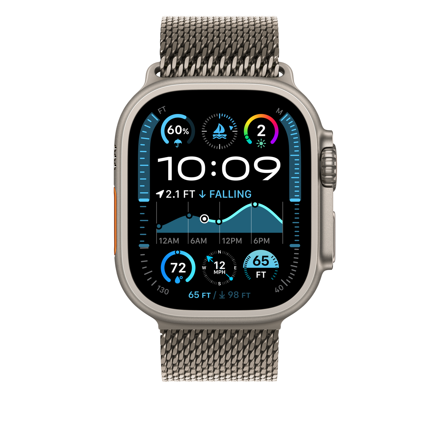 49mm Natural Titanium Milanese Loop - Small - iSTYLE BG