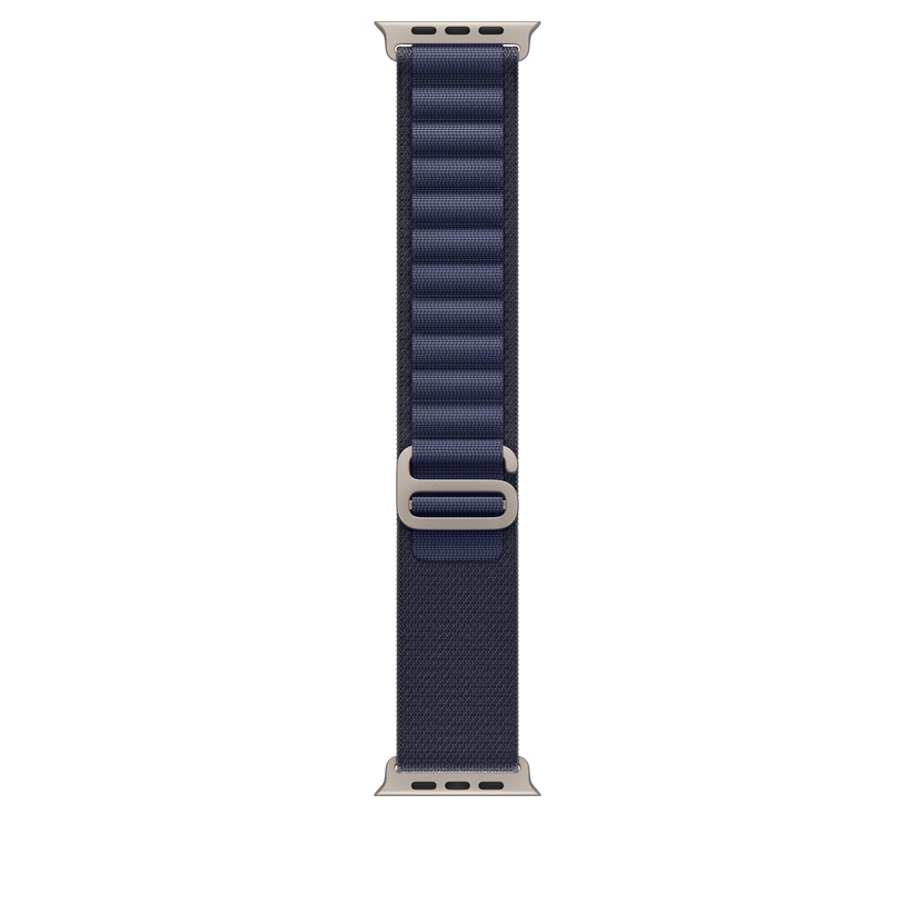 49mm Navy Alpine Loop - Small - Natural Titanium Finish - iSTYLE BG