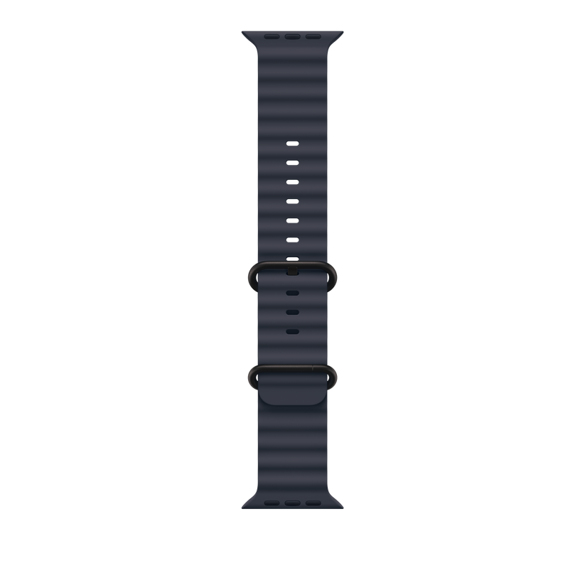 49mm Navy Ocean Band - Black Titanium Finish - iSTYLE BG