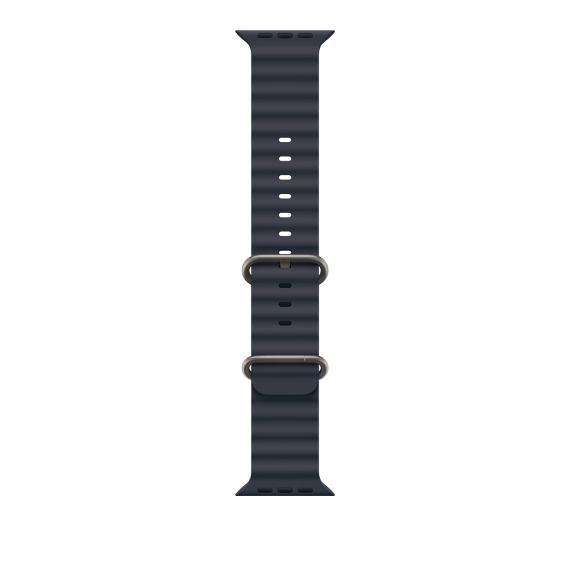 49mm Navy Ocean Band - Natural Titanium Finish - iSTYLE BG