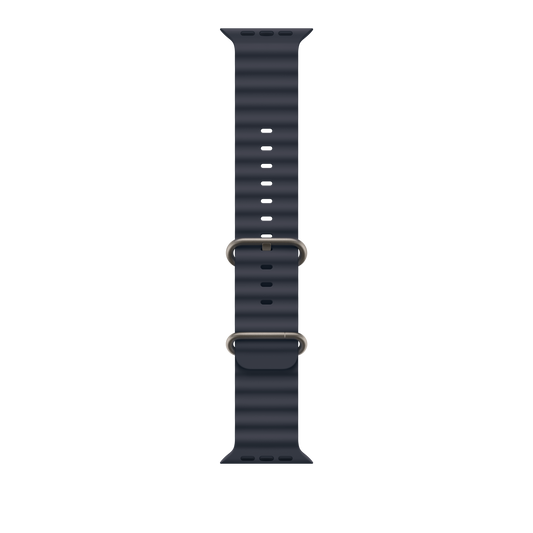 49mm Navy Ocean Band - Natural Titanium Finish - iSTYLE BG