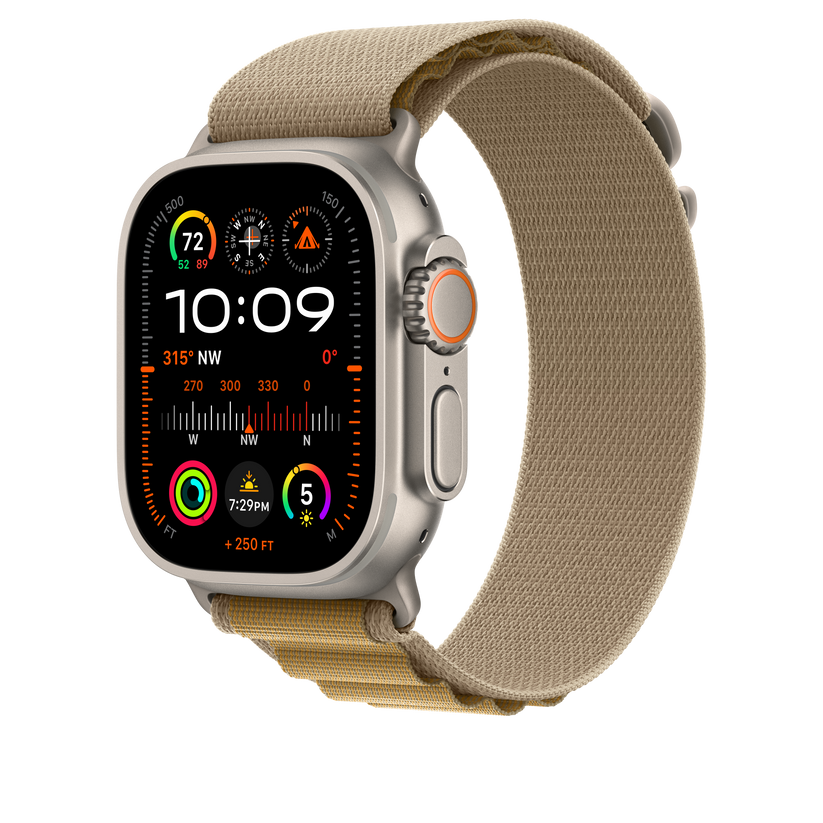 49mm Tan Alpine Loop - Small - Natural Titanium Finish - iSTYLE BG