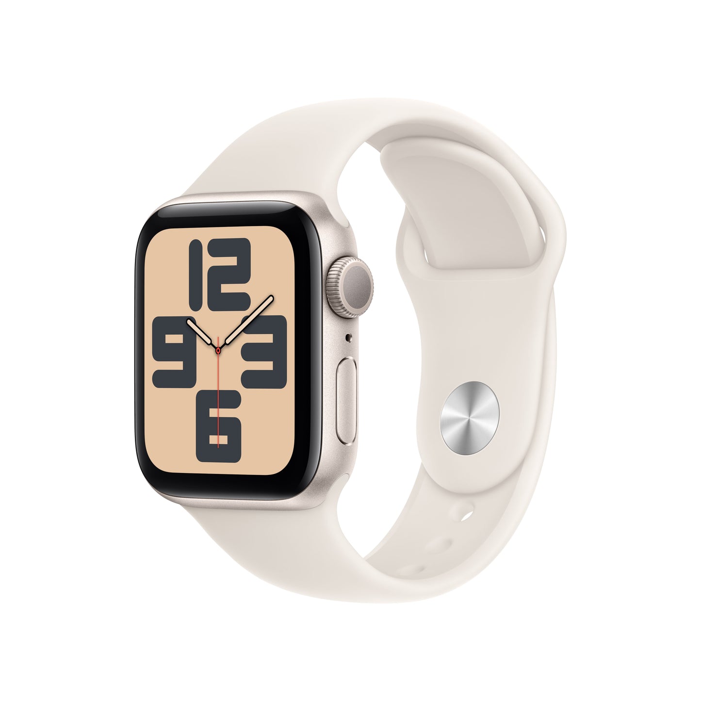 Apple Watch SE GPS 40mm Starlight Aluminium Case with Starlight Sport Band - S/M - iSTYLE BG