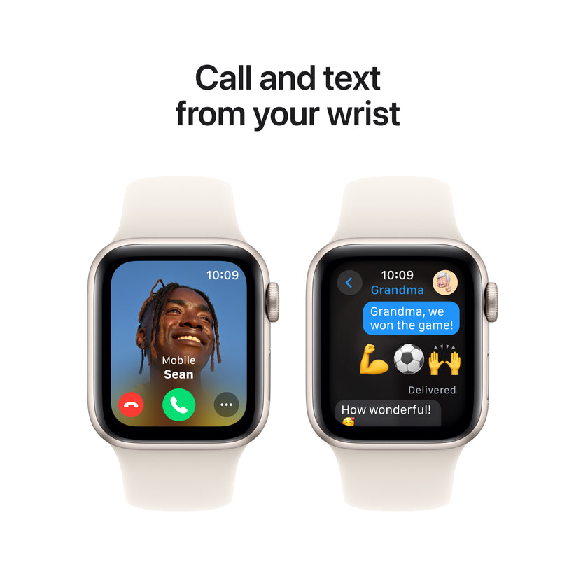 Apple Watch SE GPS 40mm Starlight Aluminium Case with Starlight Sport Band - S/M - iSTYLE BG