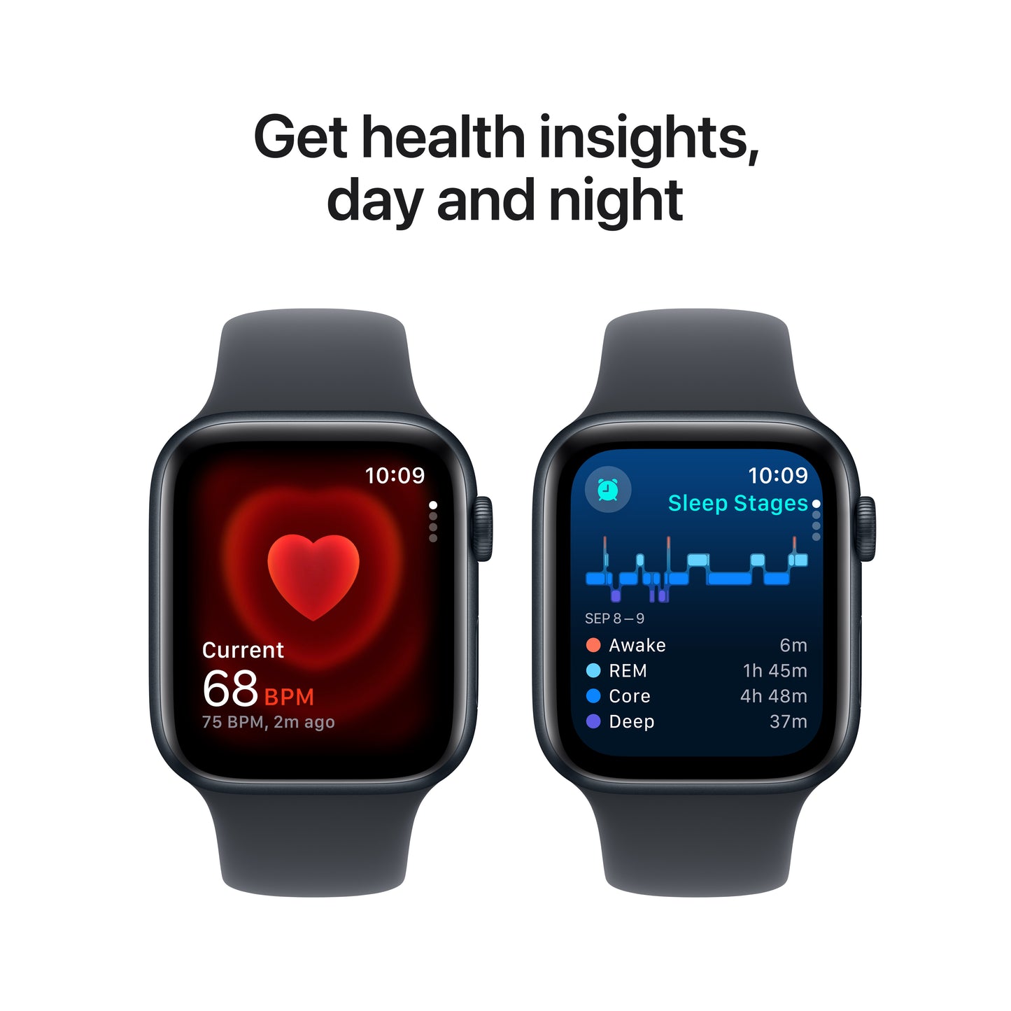 Apple Watch SE GPS 44mm Midnight Aluminium Case with Midnight Sport Band - M/L - iSTYLE BG