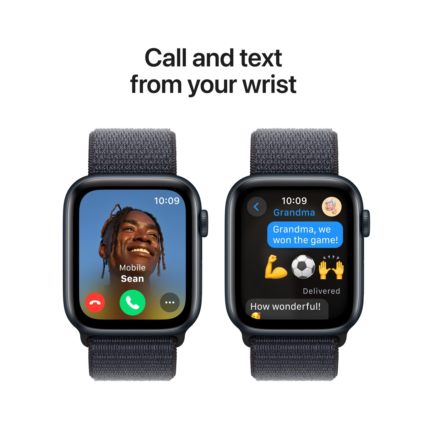 Apple Watch SE GPS 44mm Midnight Aluminium Case with Ink Sport Loop - iSTYLE BG
