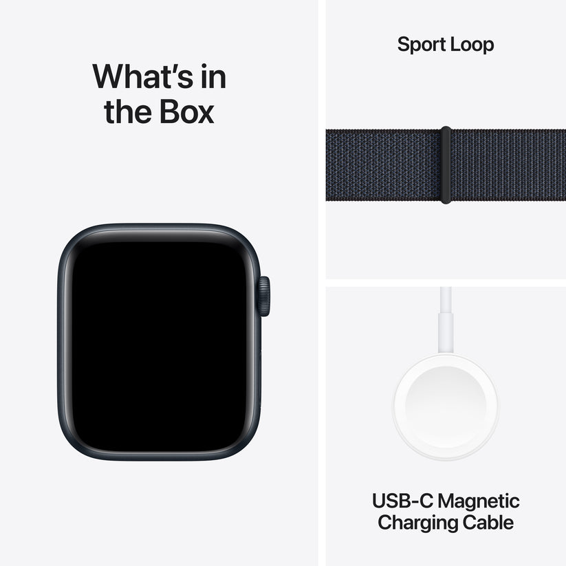 Apple Watch SE GPS 44mm Midnight Aluminium Case with Ink Sport Loop - iSTYLE BG