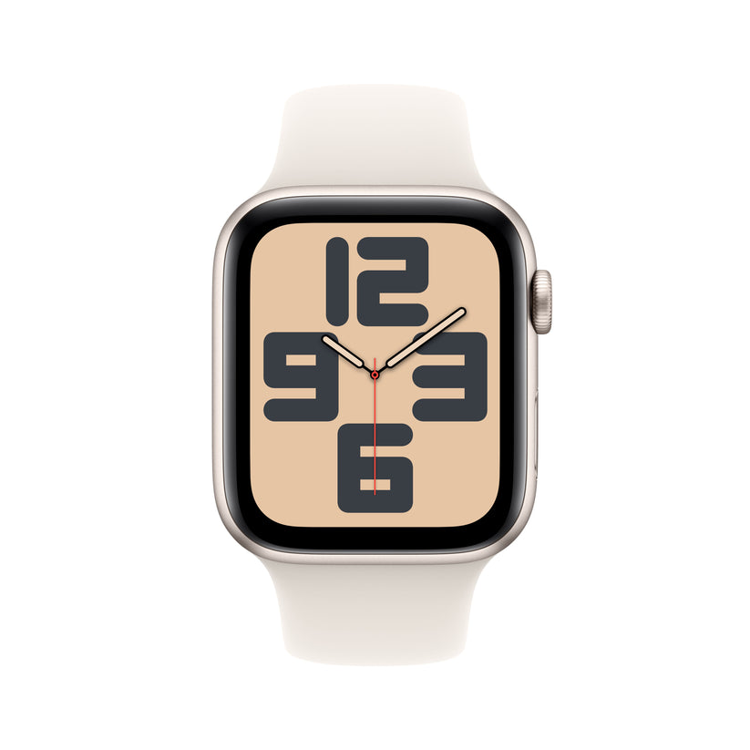 Apple Watch SE GPS 44mm Starlight Aluminium Case with Starlight Sport Band - M/L - iSTYLE BG
