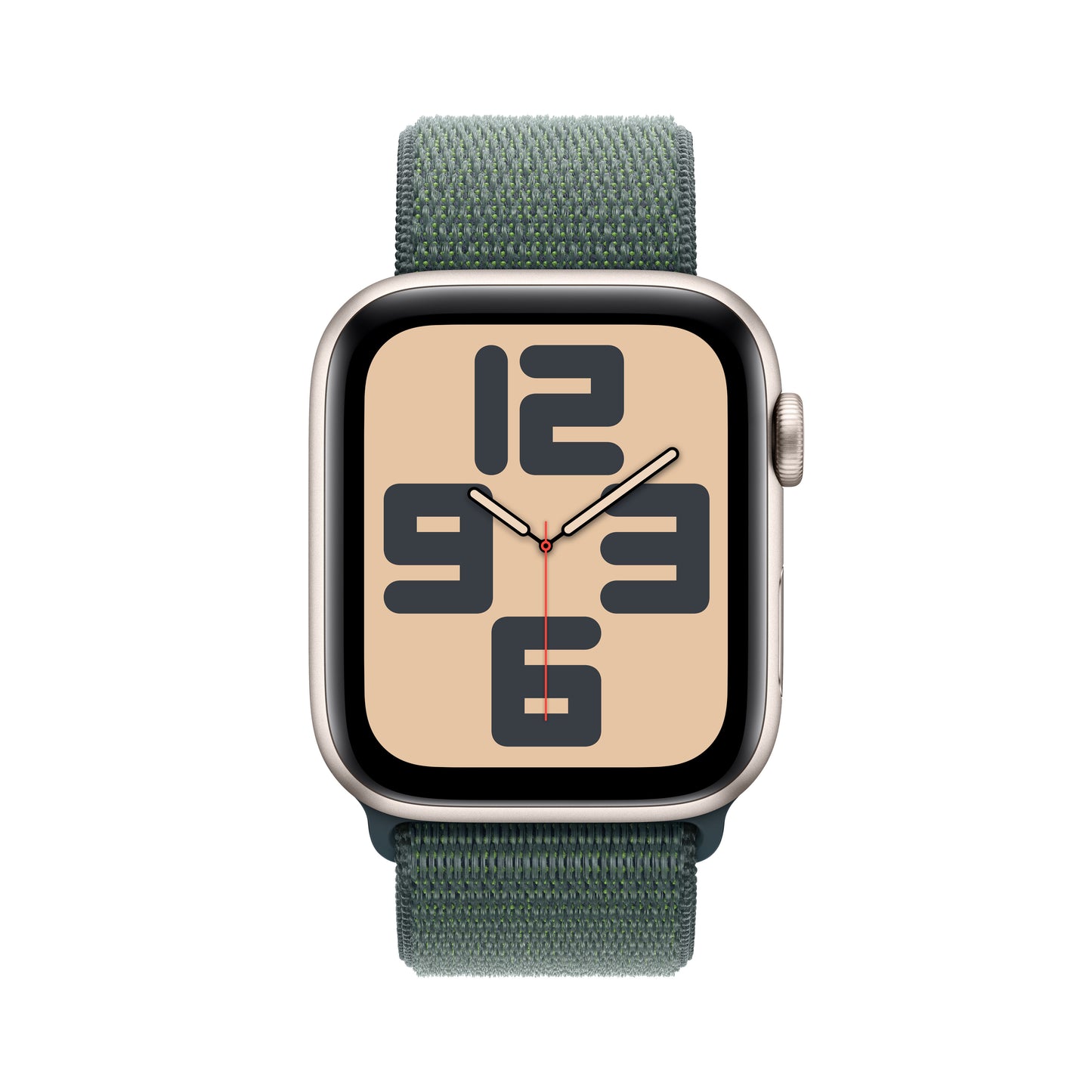Apple Watch SE GPS 44mm Starlight Aluminium Case with Lake Green Sport Loop - iSTYLE BG