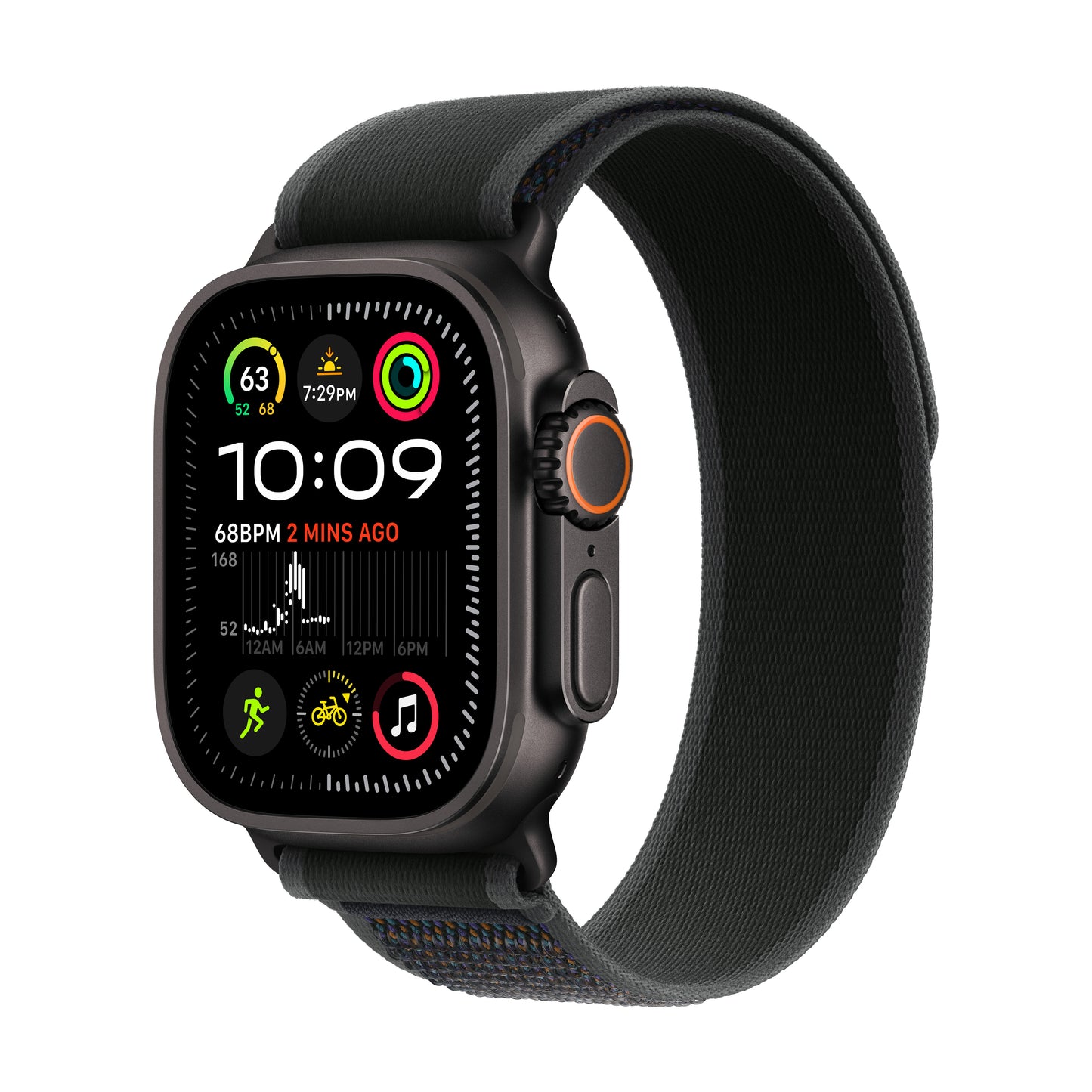 Apple Watch Ultra 2 GPS + Cellular 49mm Black Titanium Case with Black Trail Loop - S/M - iSTYLE BG