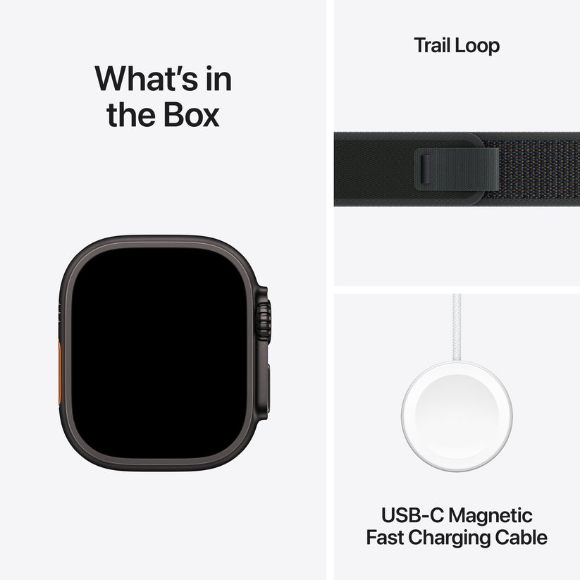 Apple Watch Ultra 2 GPS + Cellular 49mm Black Titanium Case with Black Trail Loop - S/M - iSTYLE BG