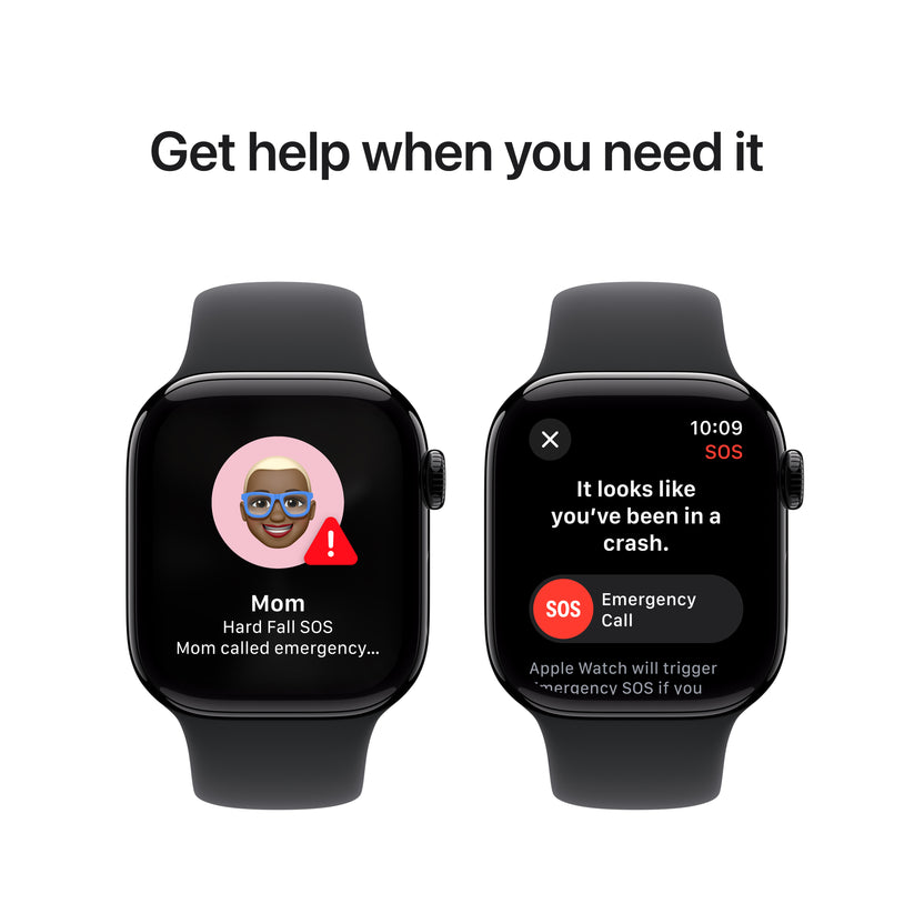 Apple Watch Series 10 GPS 42mm Jet Black Aluminium Case with Black Sport Band - M/L - iSTYLE BG