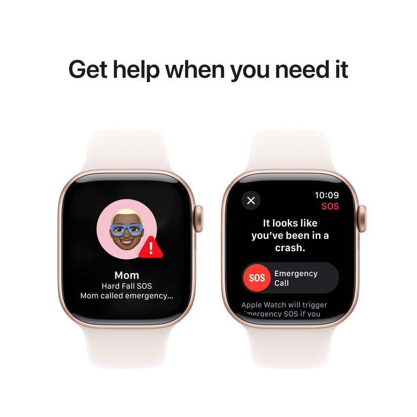 Apple Watch Series 10 GPS 42mm Rose Gold Aluminium Case with Light Blush Sport Band - M/L - iSTYLE BG