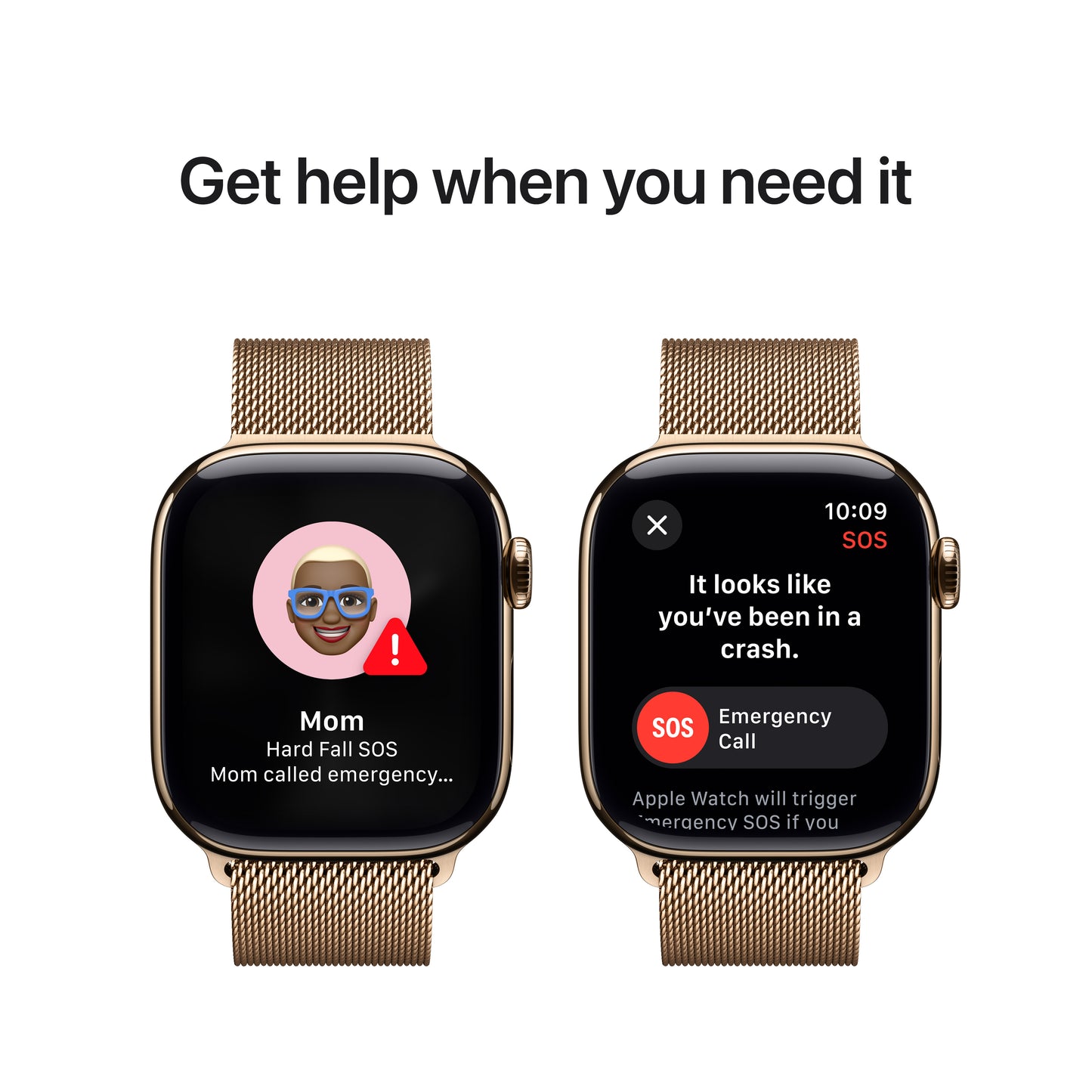 Apple Watch Series 10 GPS + Cellular 42mm Gold Titanium Case with Gold Milanese Loop - iSTYLE BG