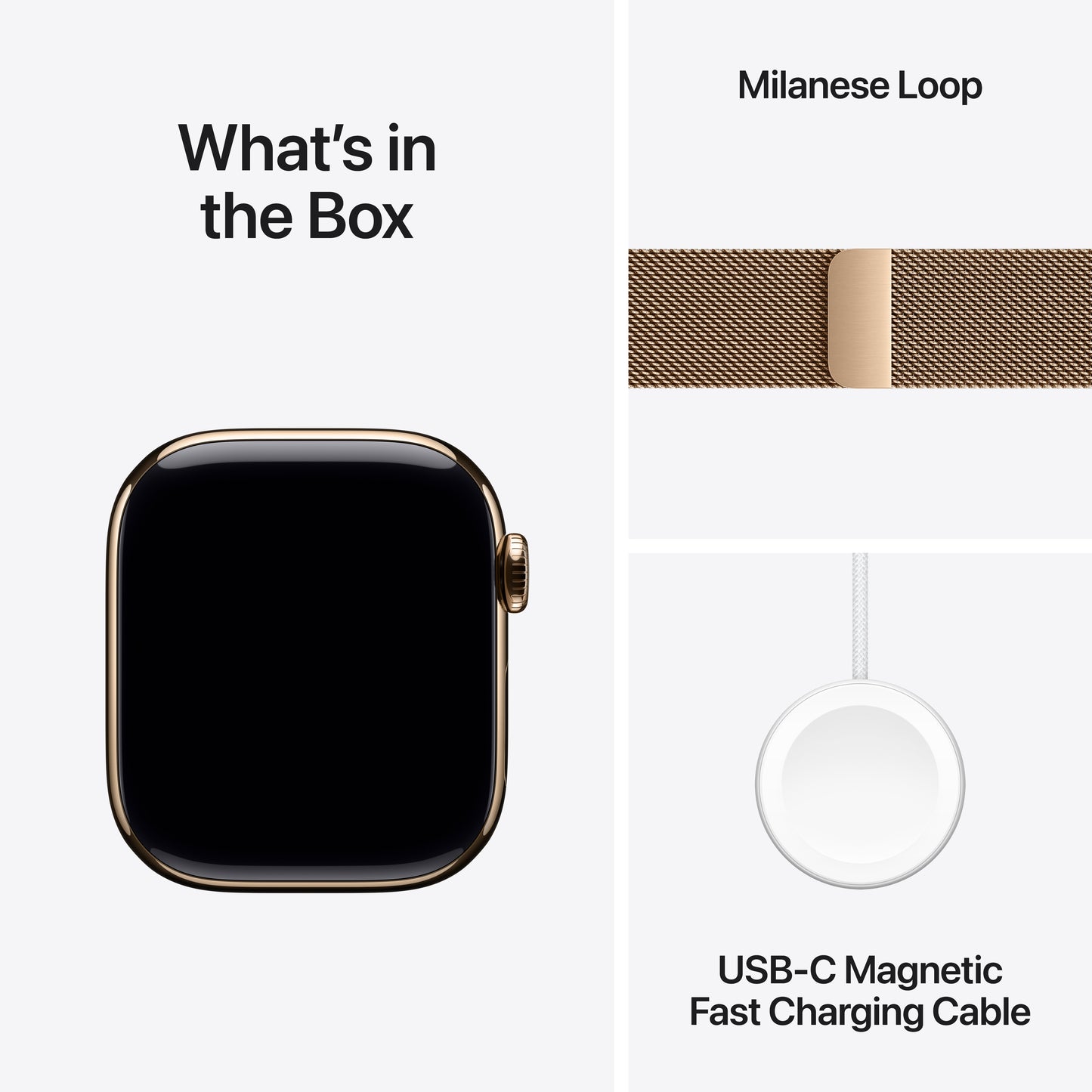 Apple Watch Series 10 GPS + Cellular 42mm Gold Titanium Case with Gold Milanese Loop - iSTYLE BG