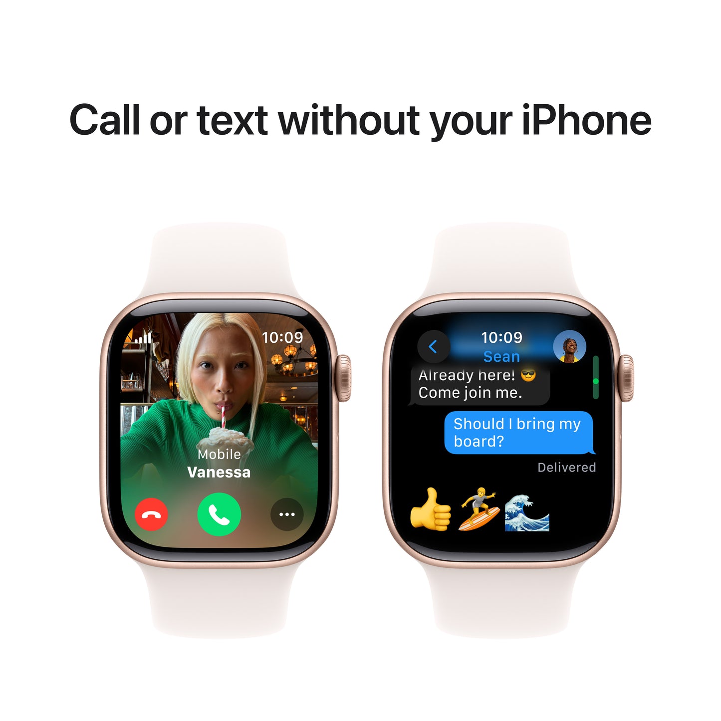 Apple Watch Series 10 GPS + Cellular 42mm Rose Gold Aluminium Case with Light Blush Sport Band - S/M - iSTYLE BG