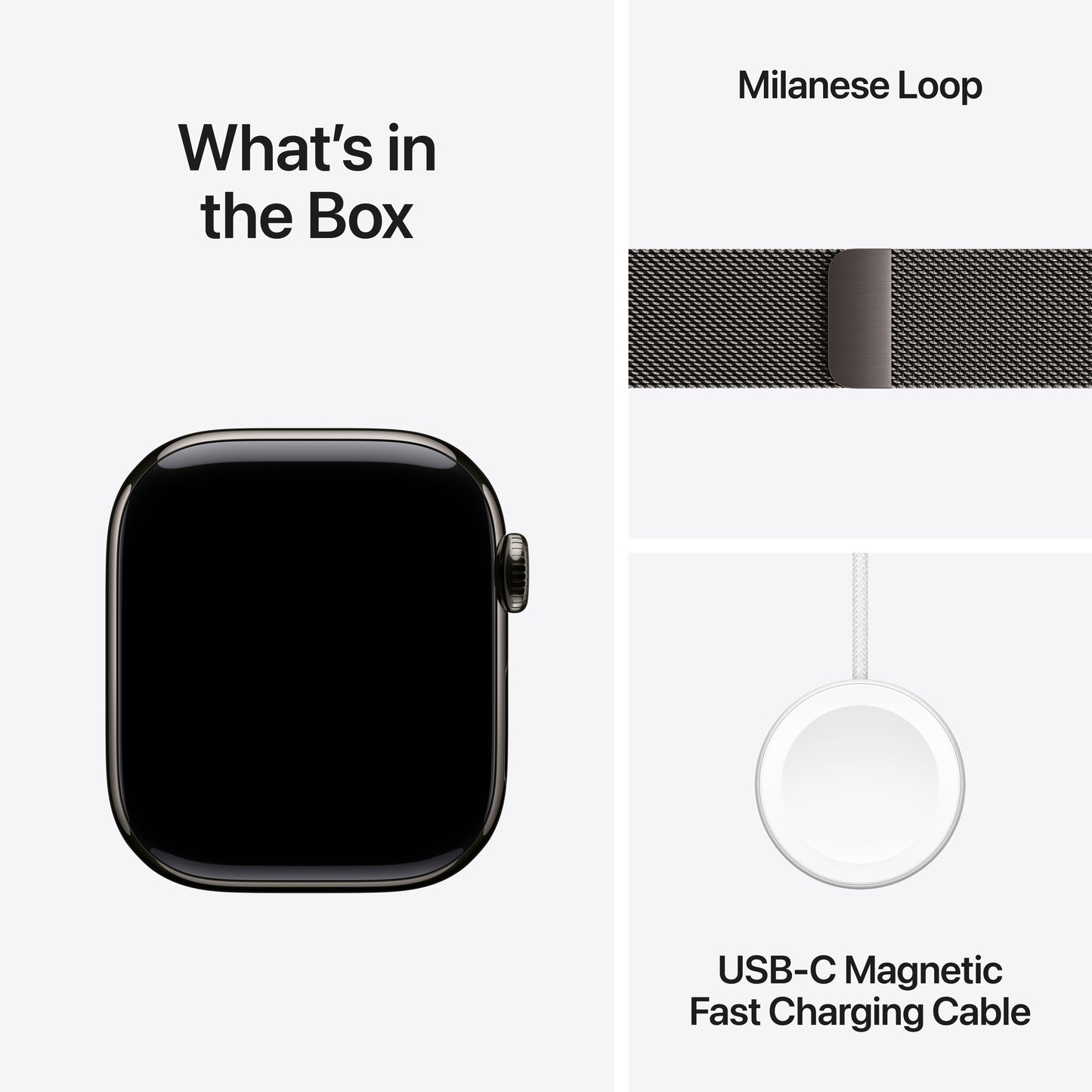 Apple Watch Series 10 GPS + Cellular 42mm Slate Titanium Case with Slate Milanese Loop - iSTYLE BG
