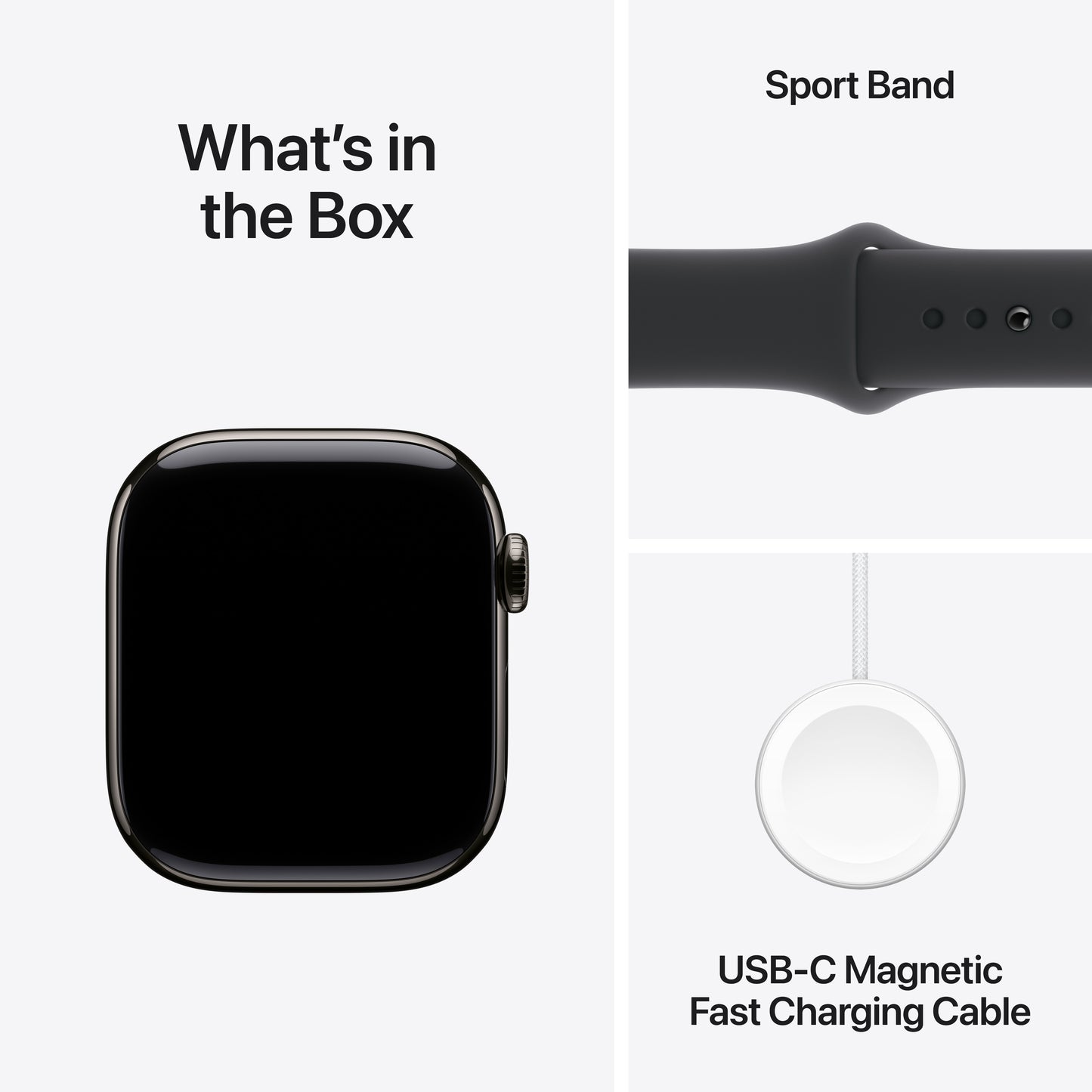 Apple Watch Series 10 GPS + Cellular 42mm Slate Titanium Case with Black Sport Band - M/L - iSTYLE BG