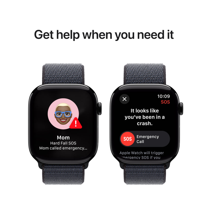 Apple Watch Series 10 GPS 46mm Jet Black Aluminium Case with Ink Sport Loop - iSTYLE BG