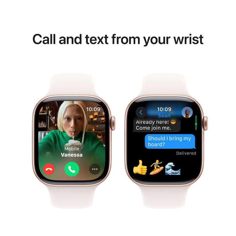 Apple Watch Series 10 GPS 46mm Rose Gold Aluminium Case with Light Blush Sport Band - S/M - iSTYLE BG