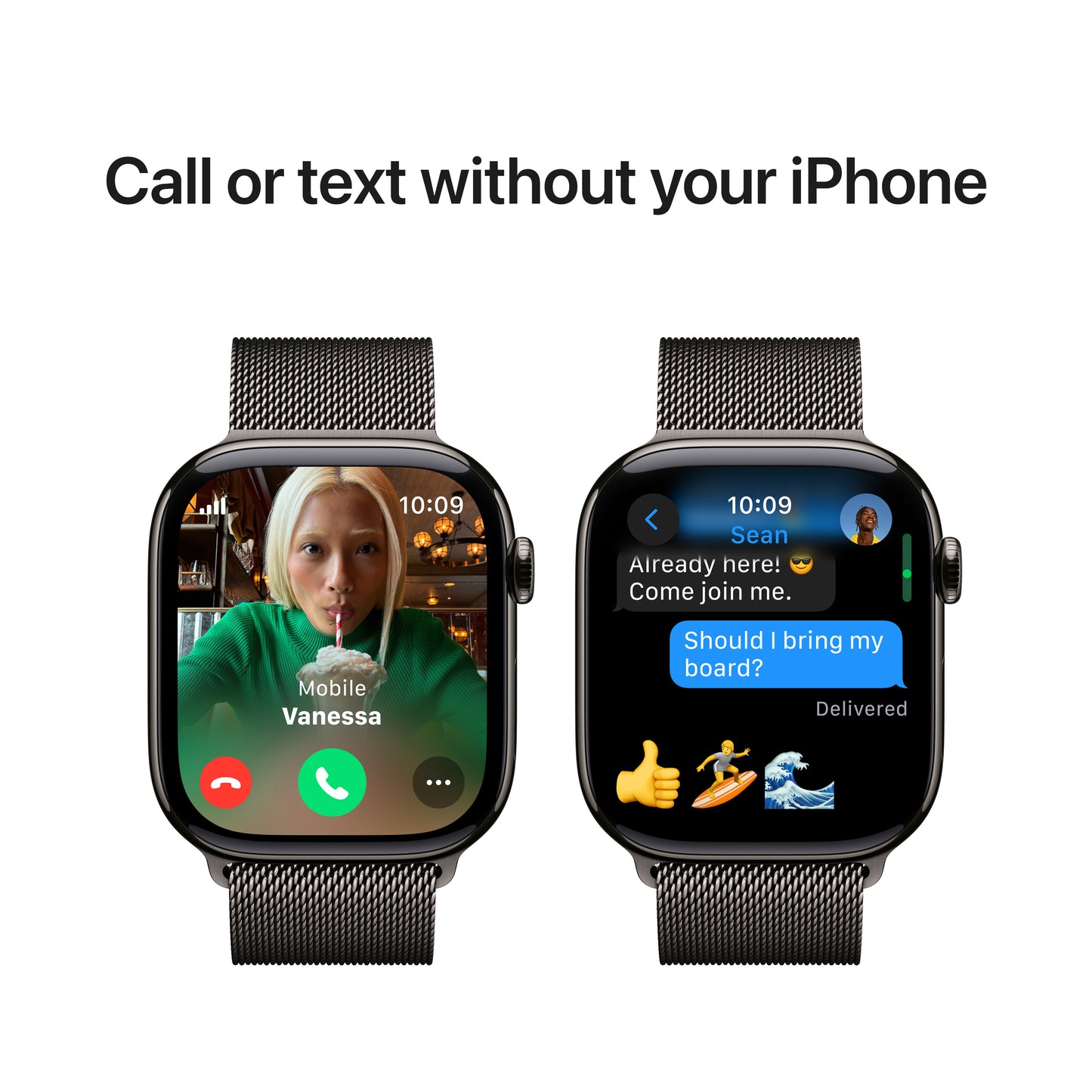 Apple Watch Series 10 GPS + Cellular 46mm Slate Titanium Case with Slate Milanese Loop - S/M - iSTYLE BG