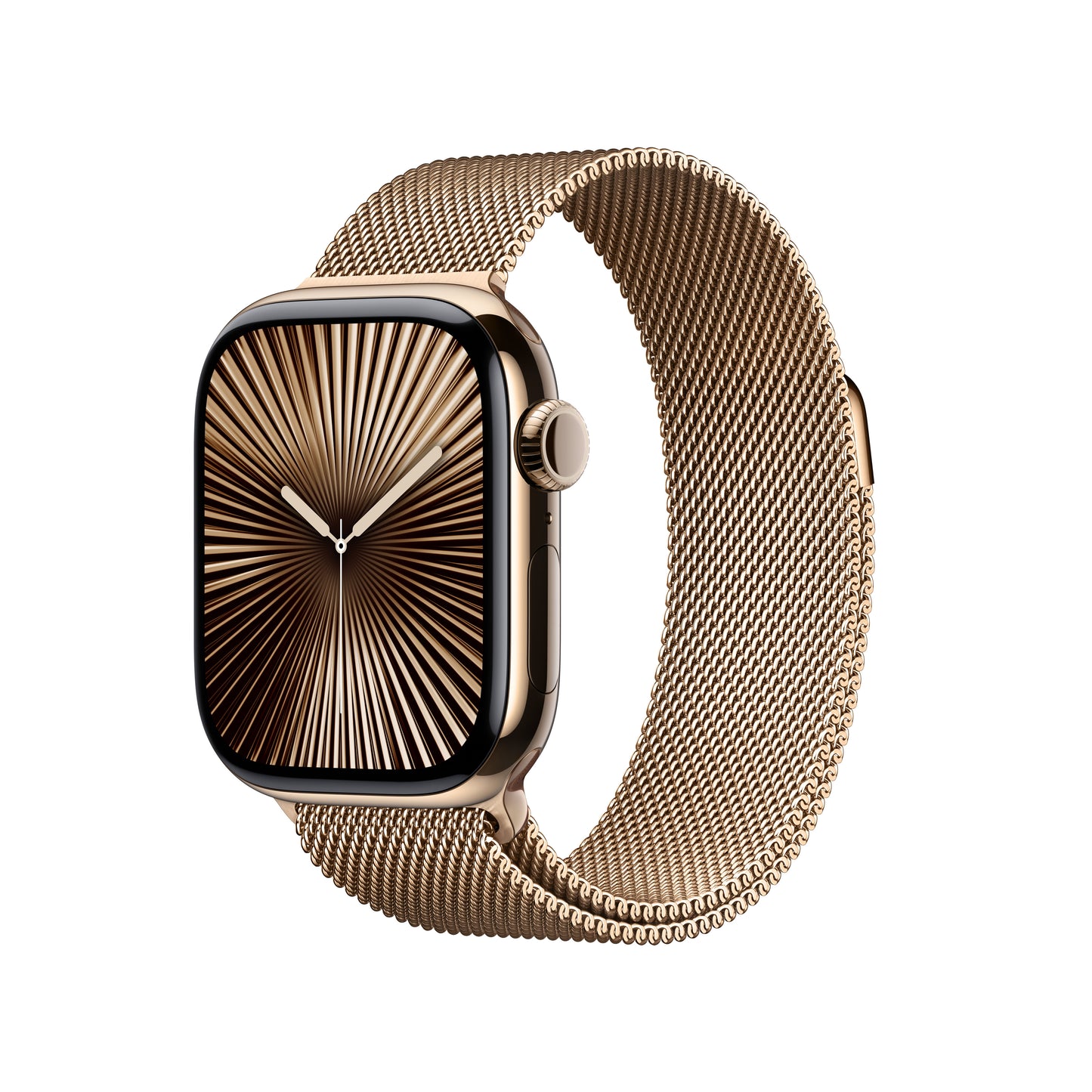 Apple Watch Series 10 GPS + Cellular 42mm Gold Titanium Case with Gold Milanese Loop - iSTYLE BG