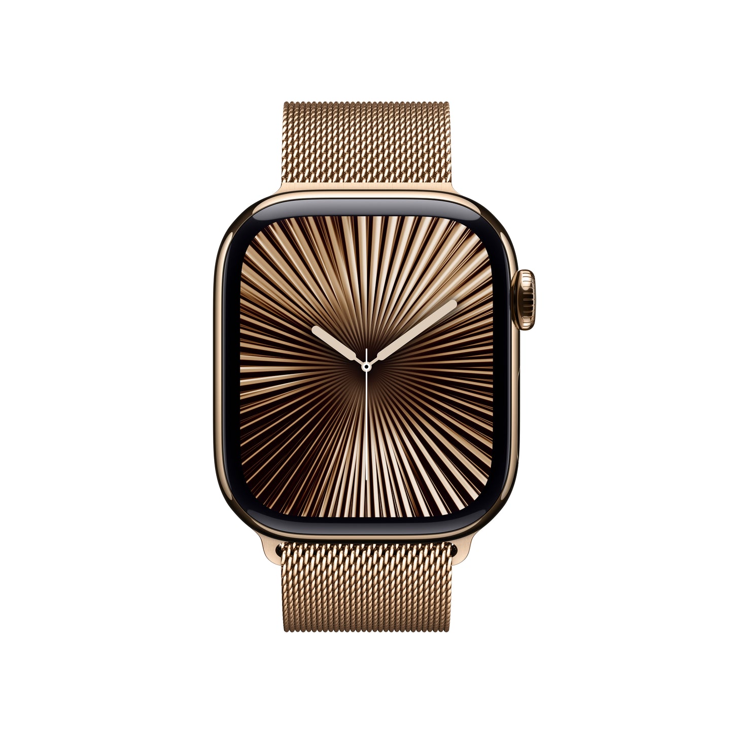 Apple Watch Series 10 GPS + Cellular 42mm Gold Titanium Case with Gold Milanese Loop - iSTYLE BG